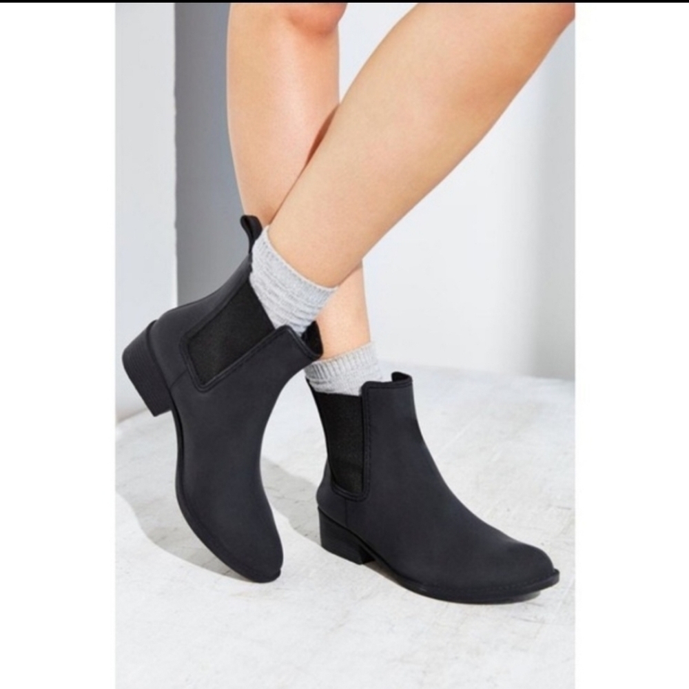 Jeffrey Campbell havana black matte Rain boots Outdoor Rubber Snow